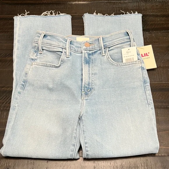 MOTHER LIL Hustler Ankle Fray Women's Straight Leg Jeans in Balls In Your Court - Picture 9 of 10